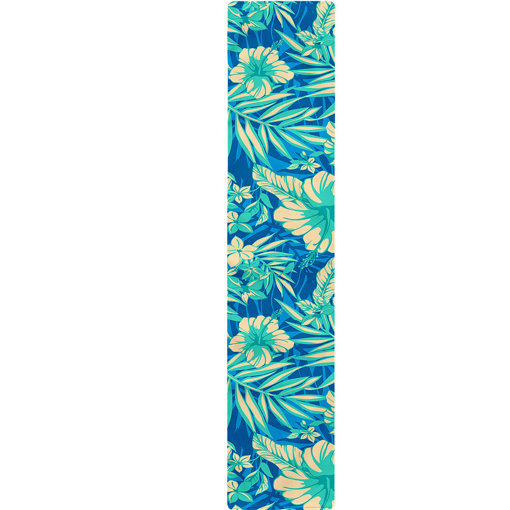Blue Blossom Tropical Pattern Print Table Runner