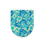 Blue Blossom Tropical Pattern Print Toilet Lid Cover