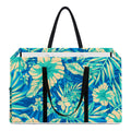 Blue Blossom Tropical Pattern Print Utility Tote Bag