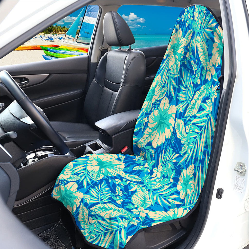 Blue Blossom Tropical Pattern Print Waterproof Car Seat Cover
