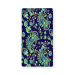 Blue Bohemian Paisley Pattern Print Baby Crib Sheet