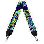 Blue Bohemian Paisley Pattern Print Bag Strap
