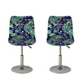Blue Bohemian Paisley Pattern Print Bar Stool Covers