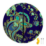 Blue Bohemian Paisley Pattern Print Basketball