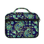Blue Bohemian Paisley Pattern Print Briefcase Bible Bag
