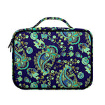 Blue Bohemian Paisley Pattern Print Briefcase Bible Bag