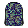 Blue Bohemian Paisley Pattern Print Casual Backpack