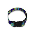 Blue Bohemian Paisley Pattern Print Dog Collar