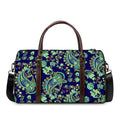 Blue Bohemian Paisley Pattern Print Duffel Bag