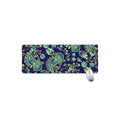 Blue Bohemian Paisley Pattern Print Extended Mouse Pad