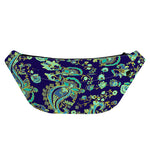 Blue Bohemian Paisley Pattern Print Fanny Pack