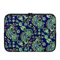 Blue Bohemian Paisley Pattern Print Laptop Sleeve