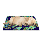 Blue Bohemian Paisley Pattern Print Pet Cooling Mat Cover