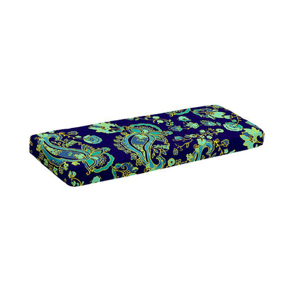 Blue Bohemian Paisley Pattern Print Piano Keyboard Cover