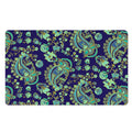 Blue Bohemian Paisley Pattern Print Polyester Doormat