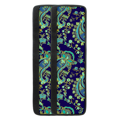 Blue Bohemian Paisley Pattern Print Refrigerator Handle Covers