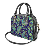 Blue Bohemian Paisley Pattern Print Shoulder Handbag
