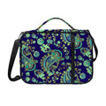 Blue Bohemian Paisley Pattern Print Shoulder Strap Bible Bag