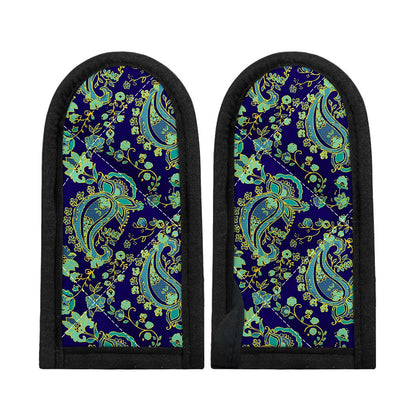 Blue Bohemian Paisley Pattern Print Skillet Handle Cover