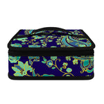 Blue Bohemian Paisley Pattern Print Small Lunch Bag
