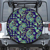 Blue Bohemian Paisley Pattern Print Tire Cover