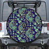 Blue Bohemian Paisley Pattern Print Tire Cover With Camera Hole