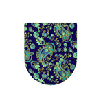Blue Bohemian Paisley Pattern Print Toilet Lid Cover