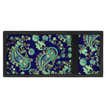 Blue Bohemian Paisley Pattern Print Trifold Wallet