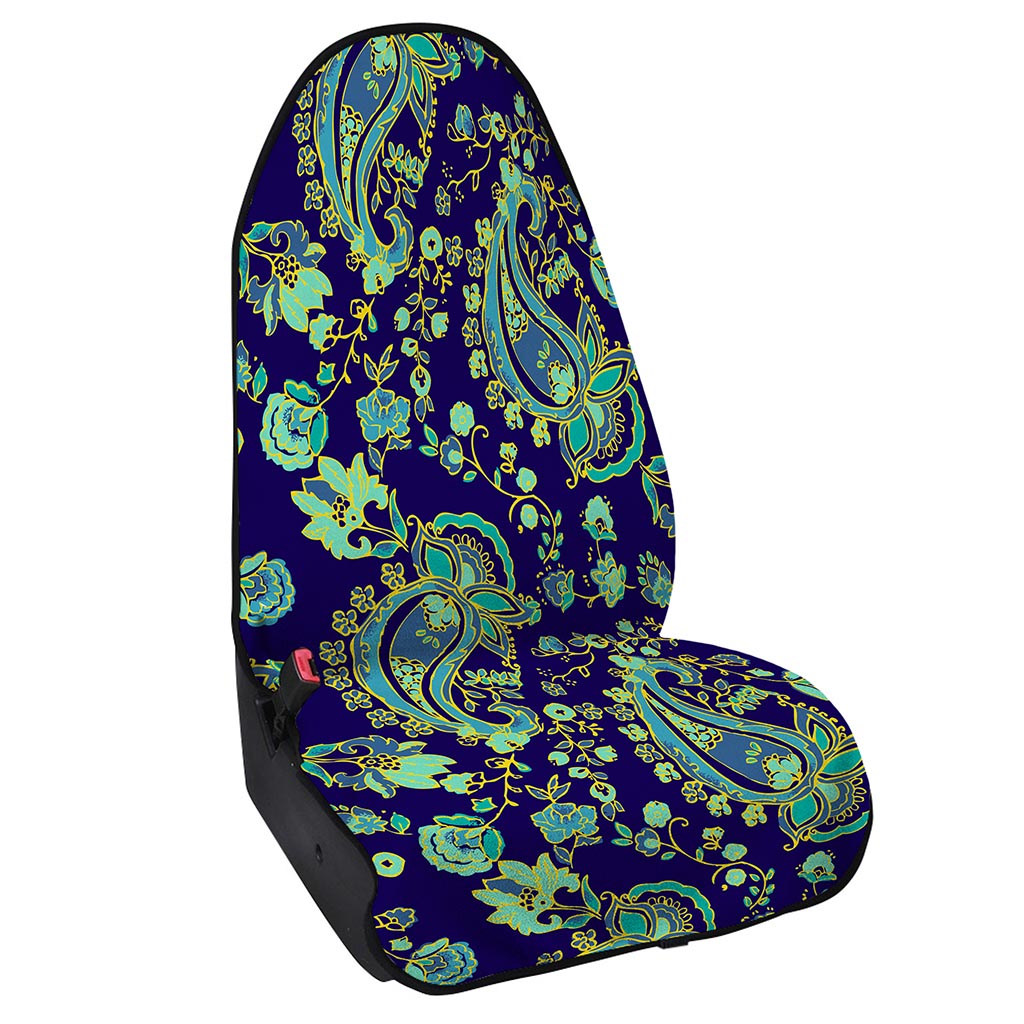 Blue Bohemian Paisley Pattern Print Waterproof Car Seat Cover
