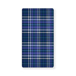 Blue Border Tartan Pattern Print Baby Crib Sheet