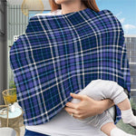 Blue Border Tartan Pattern Print Baby Seat Cover
