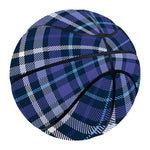 Blue Border Tartan Pattern Print Basketball