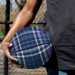 Blue Border Tartan Pattern Print Basketball