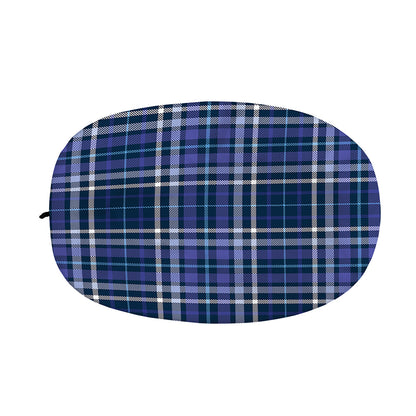 Blue Border Tartan Pattern Print Car Side Mirror Covers