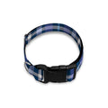 Blue Border Tartan Pattern Print Dog Collar