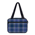 Blue Border Tartan Pattern Print Double Strap Bible Bag