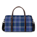 Blue Border Tartan Pattern Print Duffel Bag