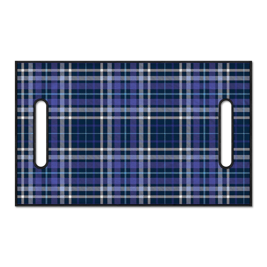 Blue Border Tartan Pattern Print Golf Cart Seat Cover
