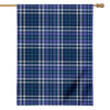 Blue Border Tartan Pattern Print House Flag