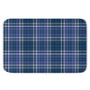 Blue Border Tartan Pattern Print Indoor Door Mat