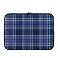 Blue Border Tartan Pattern Print Laptop Sleeve