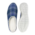 Blue Border Tartan Pattern Print Mesh Casual Shoes