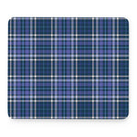 Blue Border Tartan Pattern Print Mouse Pad