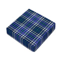 Blue Border Tartan Pattern Print Outdoor Seat Cushion Cover