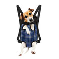Blue Border Tartan Pattern Print Pet Carrier Backpack