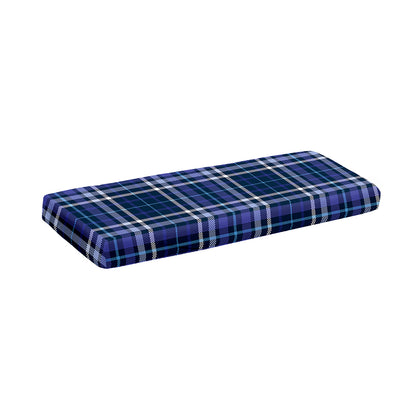 Blue Border Tartan Pattern Print Piano Keyboard Cover