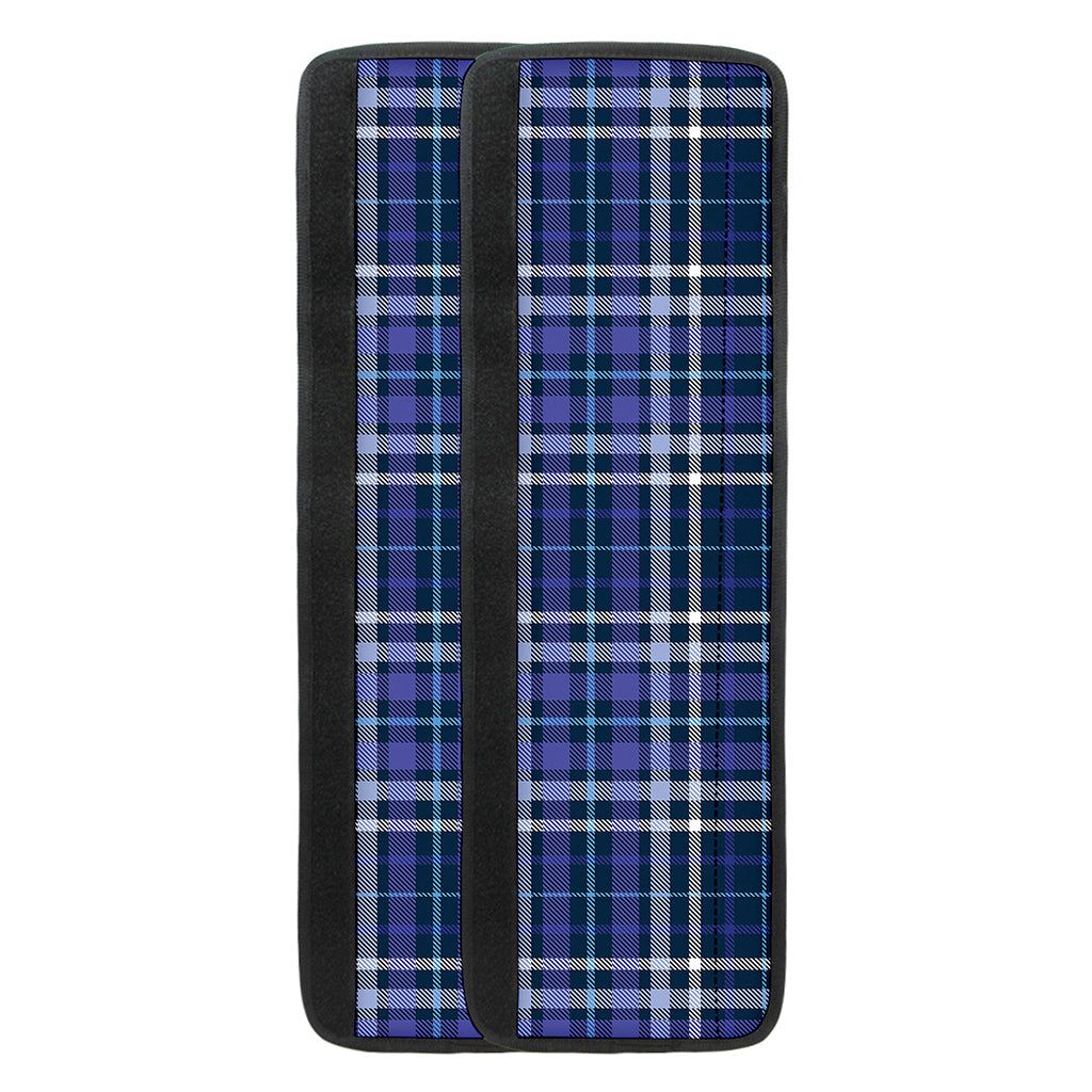 Blue Border Tartan Pattern Print Refrigerator Handle Covers