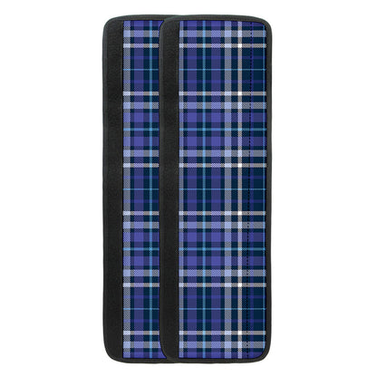 Blue Border Tartan Pattern Print Refrigerator Handle Covers