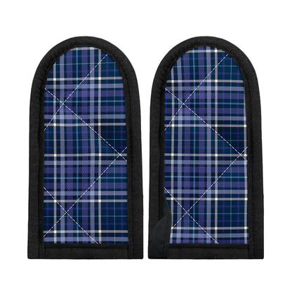 Blue Border Tartan Pattern Print Skillet Handle Cover