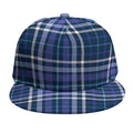 Blue Border Tartan Pattern Print Snapback Cap